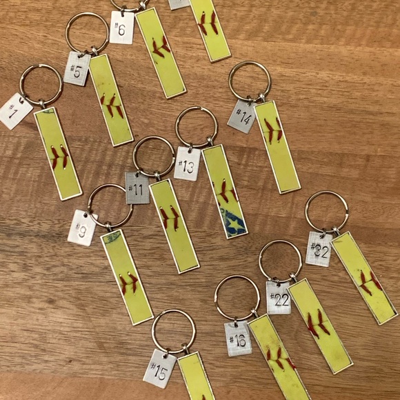 Personalized Softball Keychain - Picture 1 of 1
